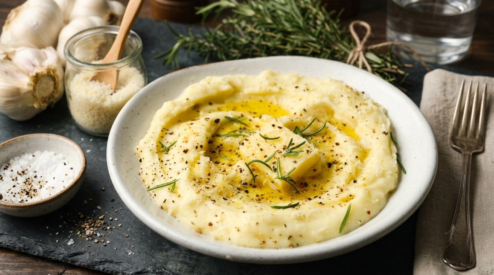 Ultra-Creamy Garlic Parmesan Yukon Gold Mashed Potatoes