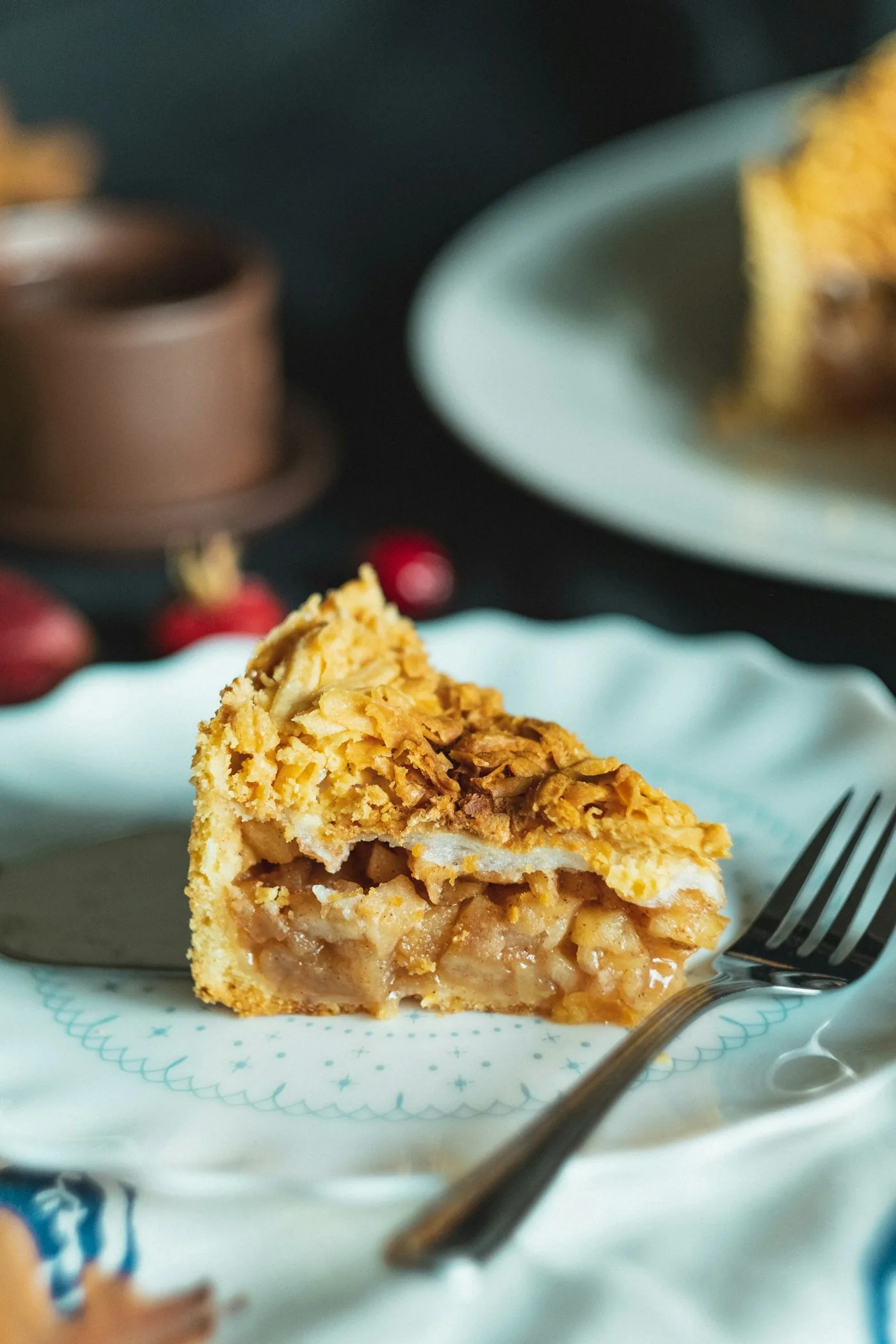 Warm Spiced Apple Crumble (Apple Crisp) with Vanilla Bean Custard